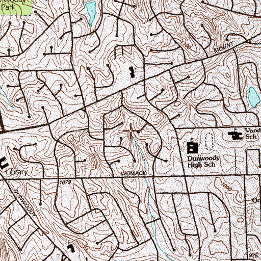 Topographic Map of Mount Vernon Springs, GA