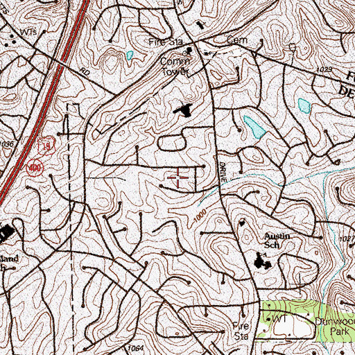 Topographic Map of North Point, GA