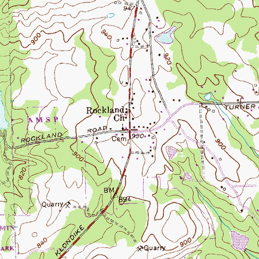 Topographic Map of Pine Mountain, GA