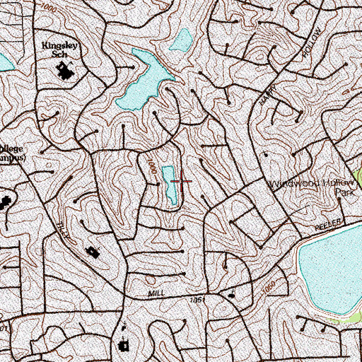 Topographic Map of Sara Lake Estates, GA