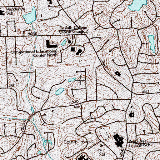 Topographic Map of Shenandoah, GA