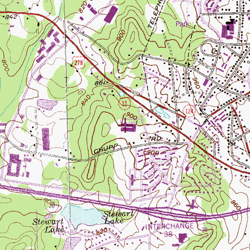 Topographic Map of Stoneview Elementary School, GA