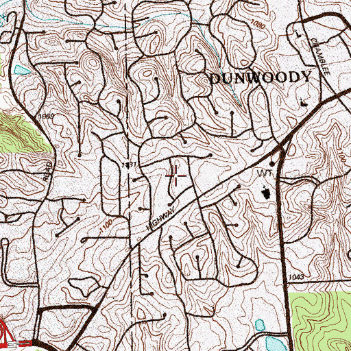 Topographic Map of Trailridge, GA