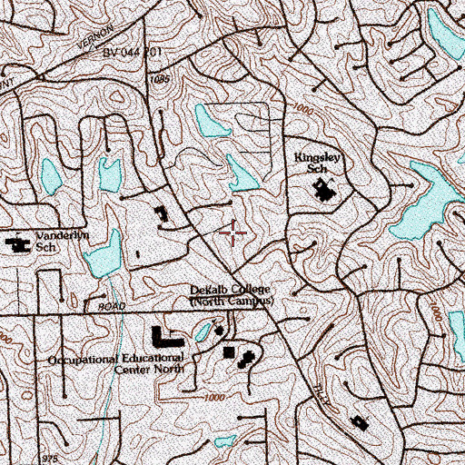 Topographic Map of Westover, GA