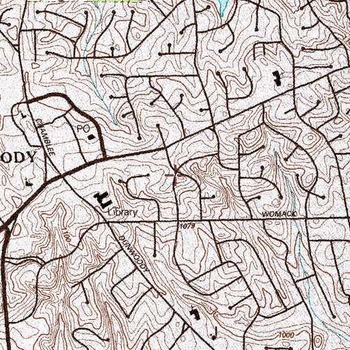 Topographic Map of Wickford, GA