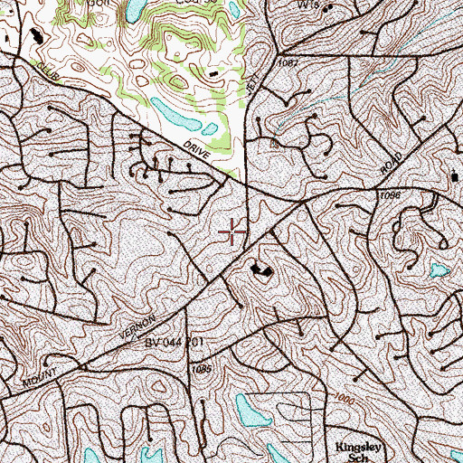 Topographic Map of Williamsburg at Dunwoody Shopping Center, GA