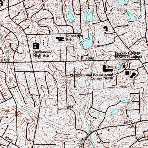 Topographic Map of Windhaven, GA