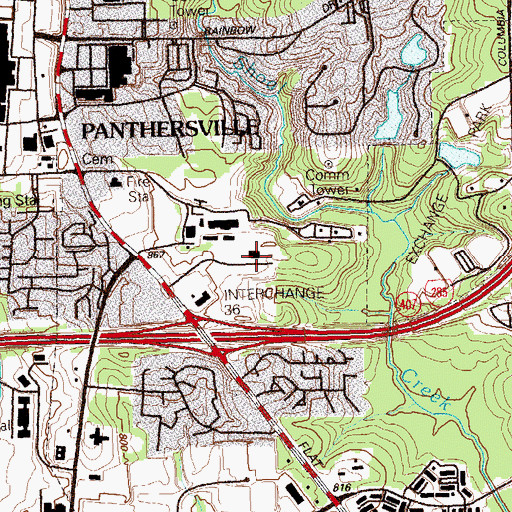 Topographic Map of DeKalb Fire Academy, GA