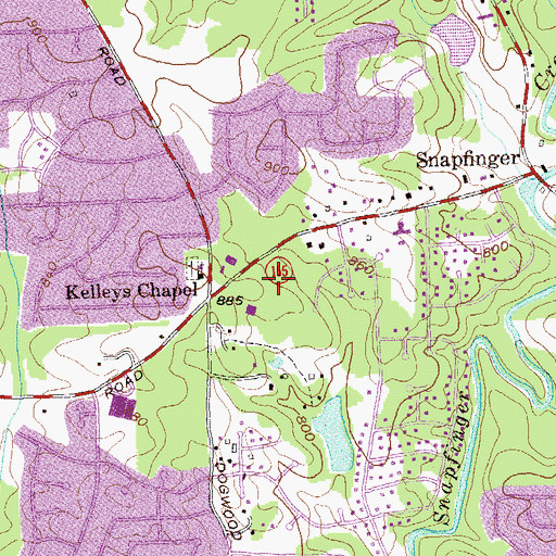 Topographic Map of Dogwood Forest, GA