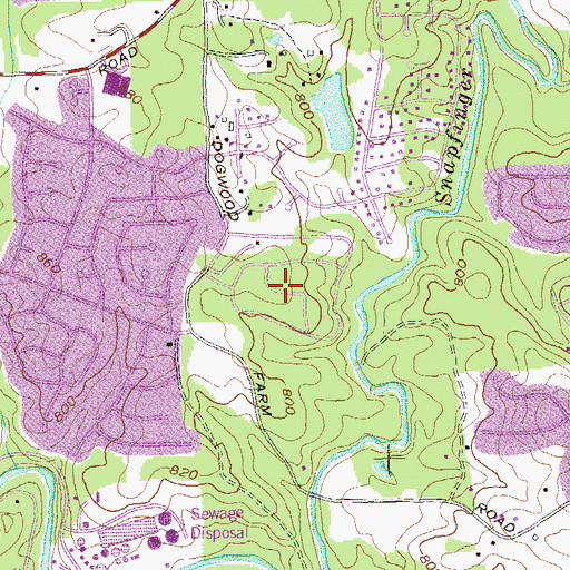 Topographic Map of Dogwood Hills, GA