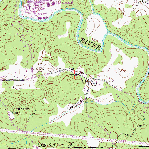 Topographic Map of Trinity Christian Academy, GA