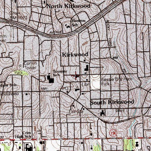 Topographic Map of First Church of God in Christ, GA