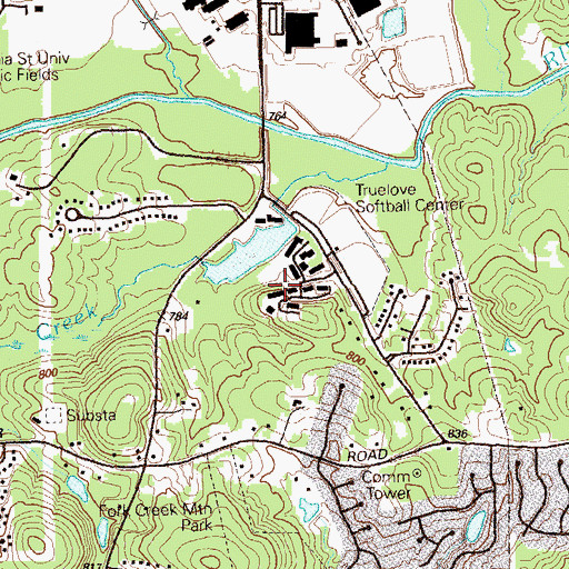 Topographic Map of Forest Ridge, GA