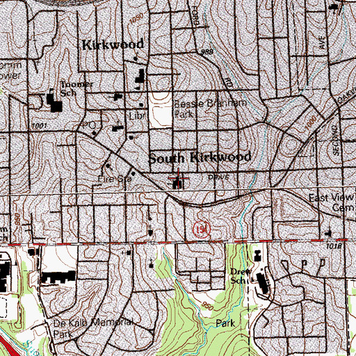 Topographic Map of Israel Baptist Church, GA