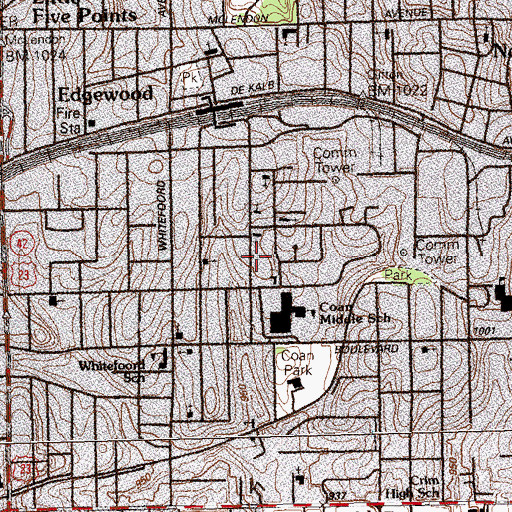 Topographic Map of Liberty Church of Deliverance, GA