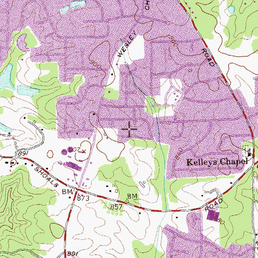 Topographic Map of Pinehurst, GA