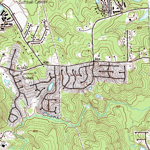 Topographic Map of Riverside Station, GA