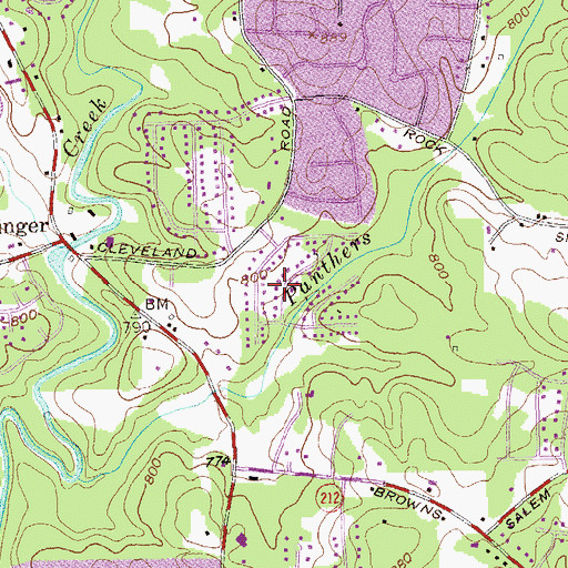Topographic Map of Salem West, GA