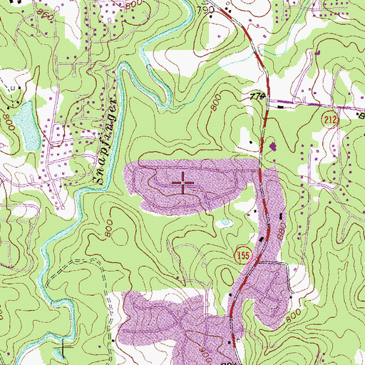 Topographic Map of Stonehenge, GA