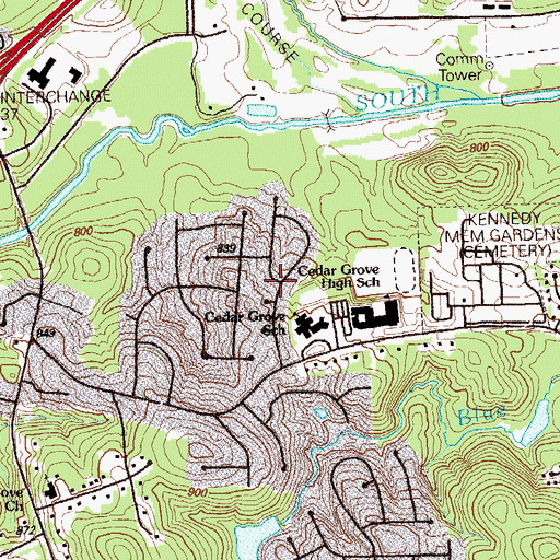 Topographic Map of Weather Wood, GA