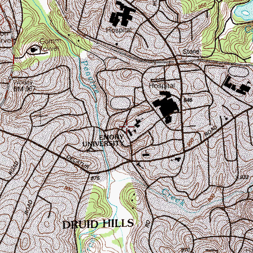 Topographic Map of Goodrich C White Hall, GA