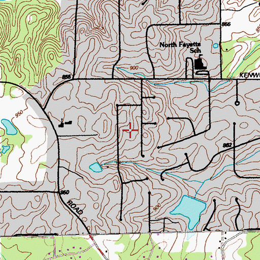Topographic Map of Ashley Park, GA