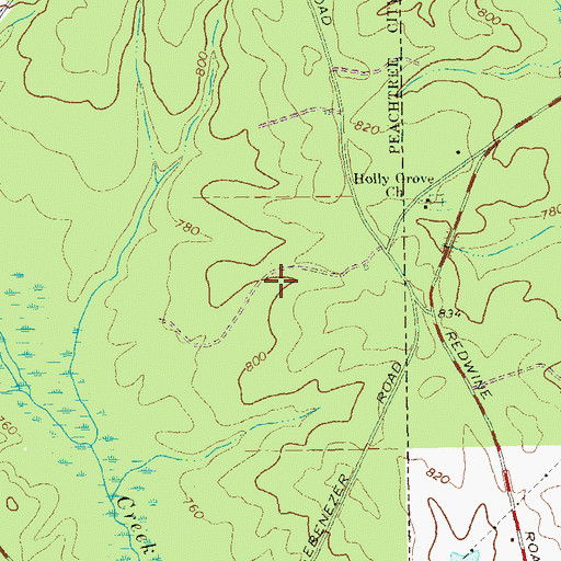 Topographic Map of Bedford Park, GA