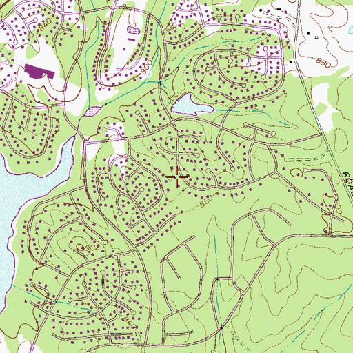 Topographic Map of Belle Grove, GA