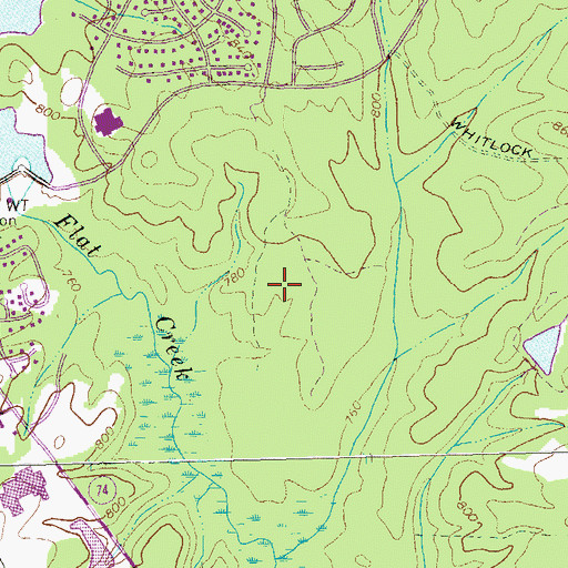 Topographic Map of Braelinn Green, GA