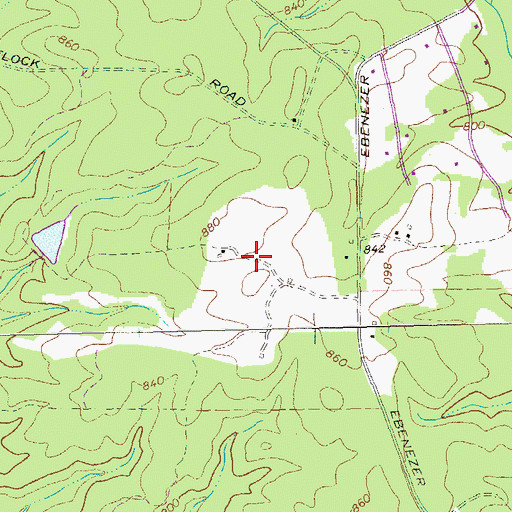 Topographic Map of Braelinn Recreation Center, GA