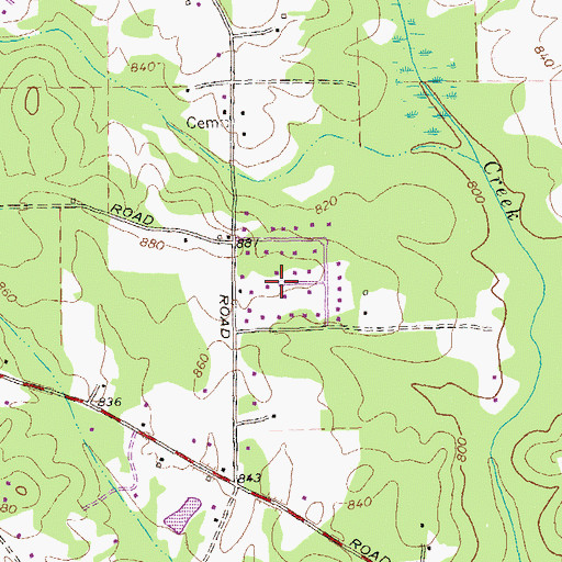Topographic Map of Briarwood Park, GA
