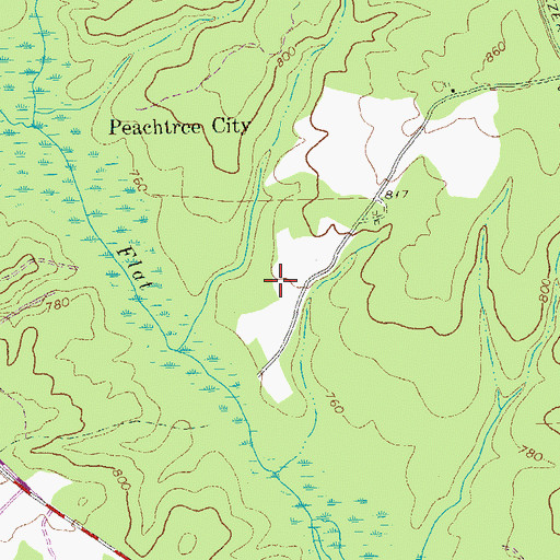 Topographic Map of Calgary Place, GA