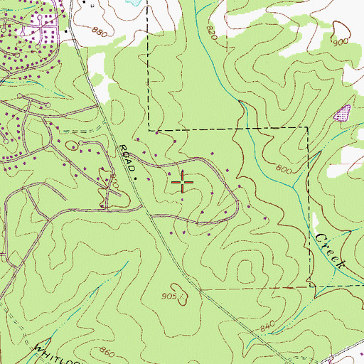 Topographic Map of Camp Creek Estates, GA