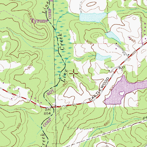 Topographic Map of Caramore, GA