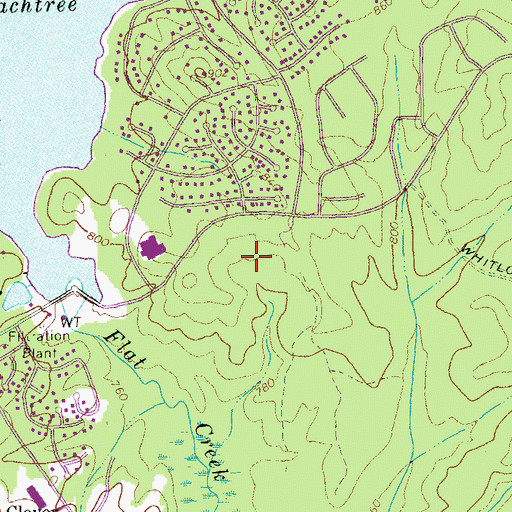 Topographic Map of Center Green, GA