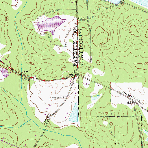 Topographic Map of Crossroads School (historical), GA
