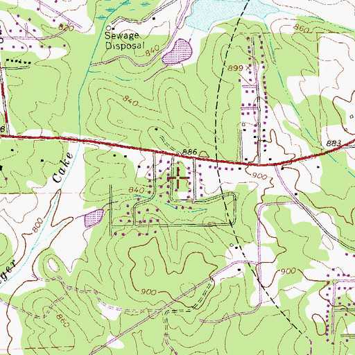 Topographic Map of Deep Forest, GA