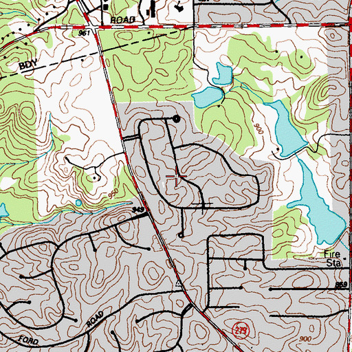 Topographic Map of Dix-Leeson, GA