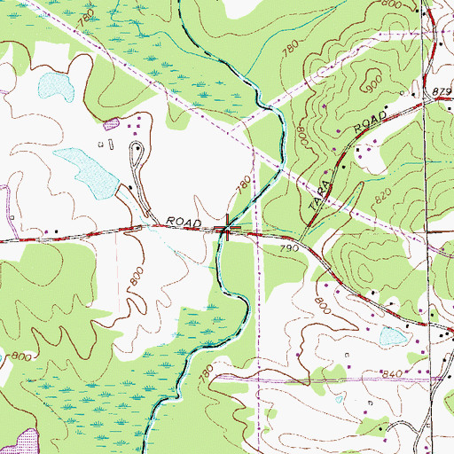 Topographic Map of Dixons Bridge, GA