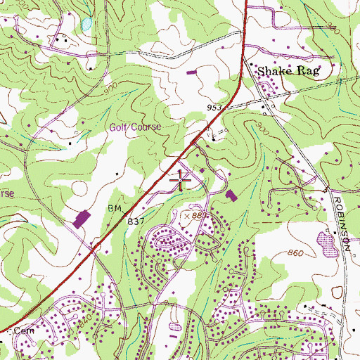 Topographic Map of Eastbrook Office Park, GA