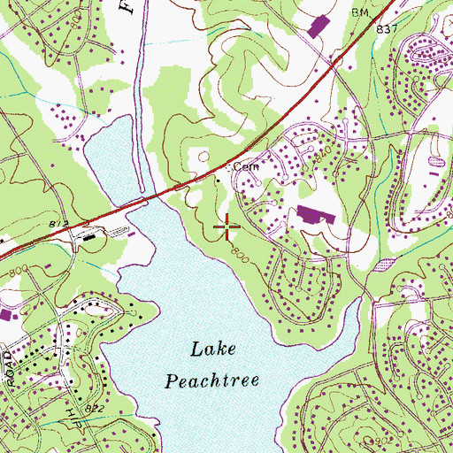 Topographic Map of Edgewater, GA