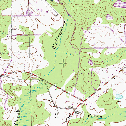 Topographic Map of Fayette County, GA