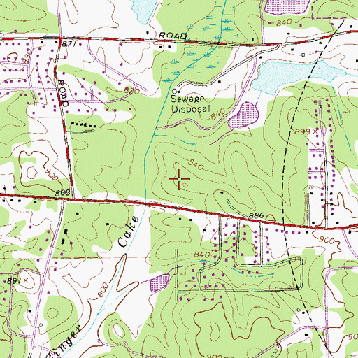 Topographic Map of Fayette Medical Center, GA