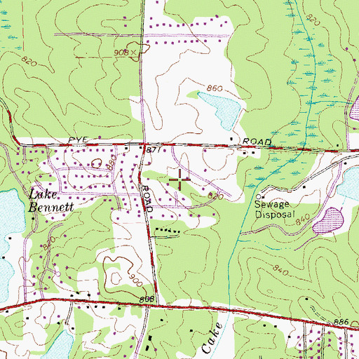Topographic Map of Forest Estates, GA