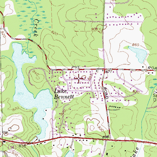 Topographic Map of Forest Hills, GA