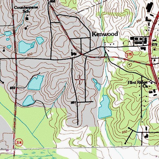 Topographic Map of Gamma, GA