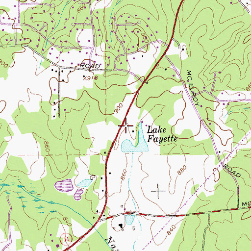 Topographic Map of Gilberts School (historical), GA