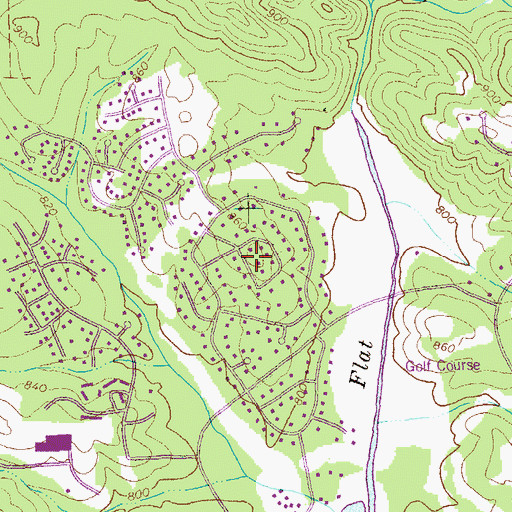 Topographic Map of Golfview, GA