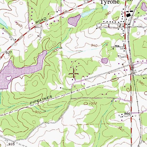 Topographic Map of Graceland, GA