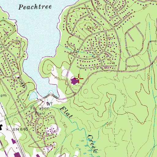 Topographic Map of Huddleston Elementary School, GA